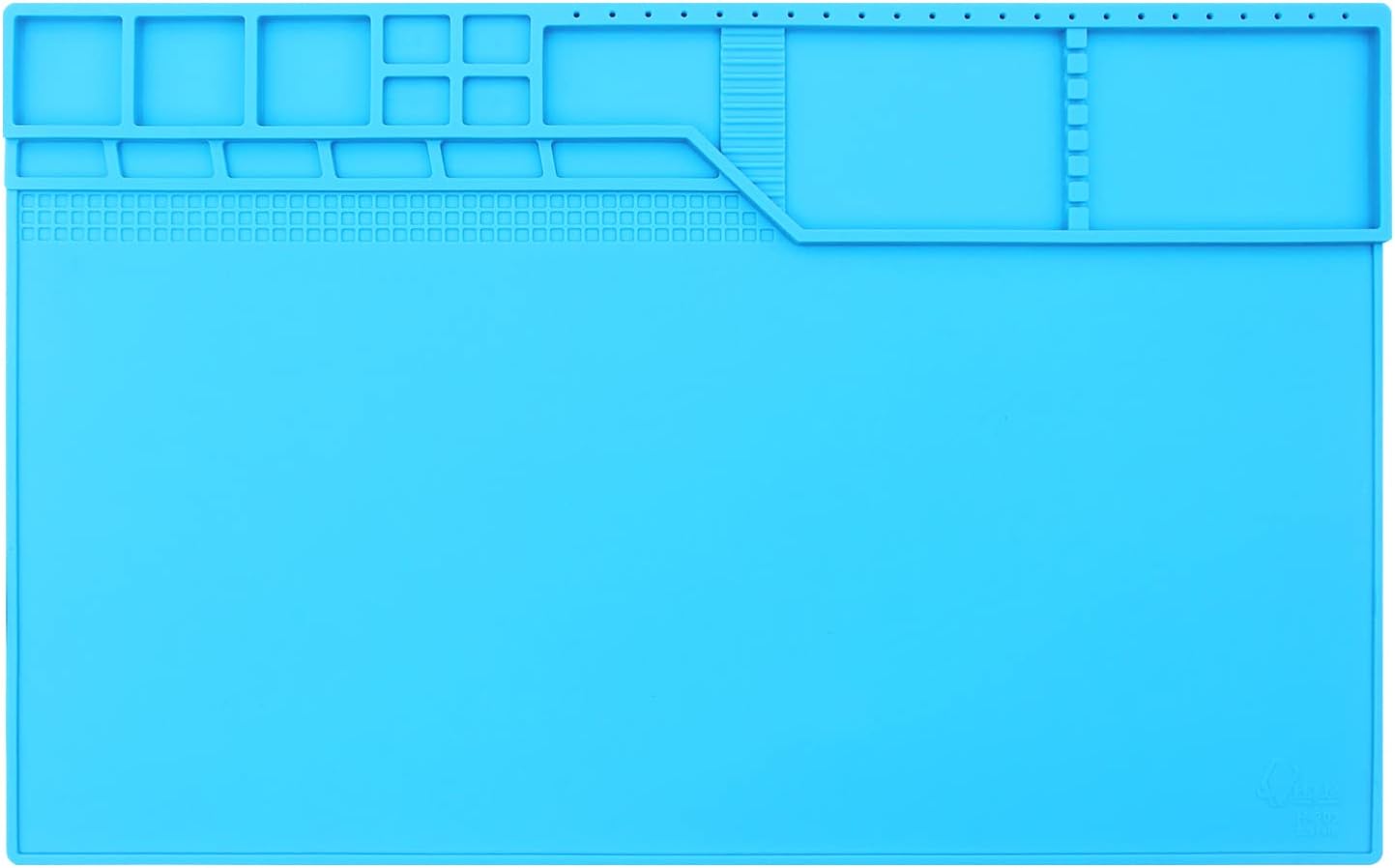 VOTCT Large Silicone Repair Mat Heat Resistant 932℉, Soldering Mat Has Magnetic Area and Multiple Parts Storage Areas For Repair Watch, Phone Other Electronic Product. Light Blue, Size: 17 x 12 Inch - Image 7